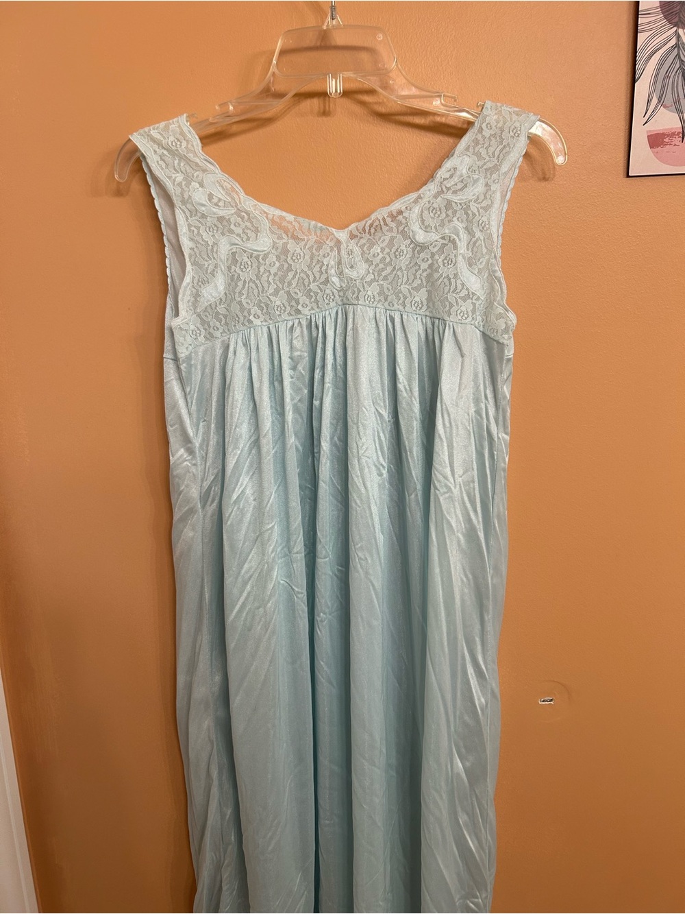 Light Blue Lace-Trim Nightgown - Women Intimates